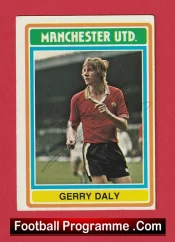 Manchester United Gerry Daly Autograph Signed Football Card Man Utd