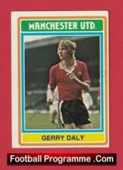 Manchester United Gerry Daly Autograph Signed Football Card Man Utd