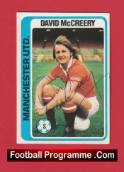 Manchester United David McCreery Autograph Signed Football Card Man Utd