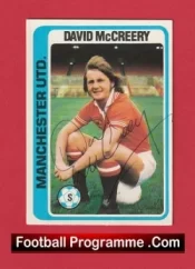 Manchester United David McCreery Autograph Signed Football Card Man Utd