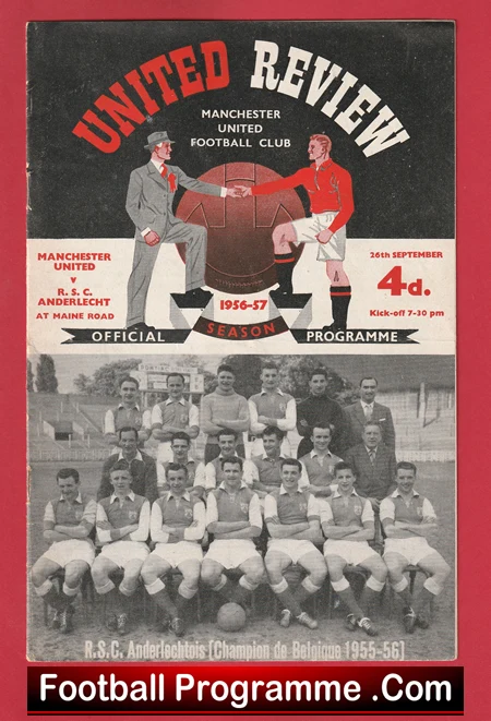 Manchester United v Anderlecht RSC 1956 - 1st European Game First - Image 2