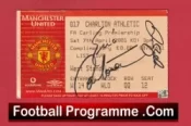 Manchester United v Charlton Athletic 2001 – Ticket Signed Cantona + Beckham