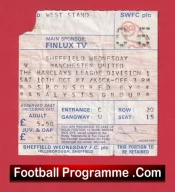 Sheffield Wednesday v Manchester United 1987 – Football Ticket