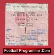 Newcastle United v Manchester United 1987 – Man Utd Ticket
