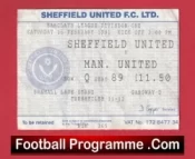 Sheffield United v Manchester United 1991 – Match Ticket