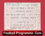 Port Vale v Manchester United 1983 – Football Ticket