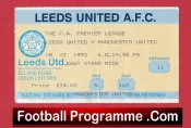 Leeds United v Manchester United 1993 – Ticket 1st Premier League Champions