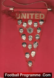 Manchester United Pennant Flag Man Utd Team 1960s