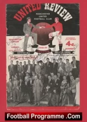 Manchester United Multi Signed Autographed Squad Team Programme 1958