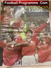 Manchester Evening News Paper Treble Season Victory 1999