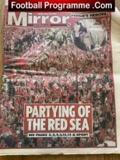 Daily Mirror News Paper Treble Season Victory 1999