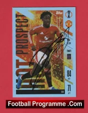 Manchester United Kobbie Mainoo Autographed Signed Football Card Man Utd