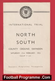 North v South 1953 Trials Match at Swindon + Bobby Charlton