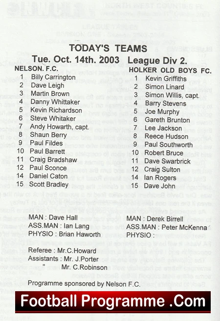 Nelson v Holker Old Boys 2003 - Image 3