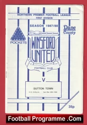 Winsford United v Sutton Town 1988