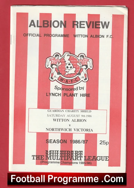 Witton Albion v Northwich Victoria 1986 - Charity Shield - Image 2