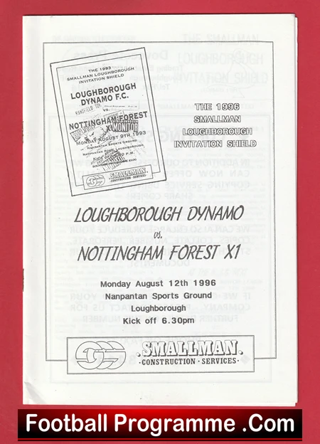 Loughborough Dynamo v Nottingham Forest X1 1996 - Friendly Match - Image 2
