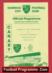 Norwich City v Fulham 1990 – Reserves Match