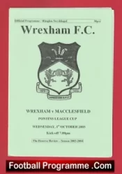 Wrexham v Macclesfield 2003 – Reserves Match
