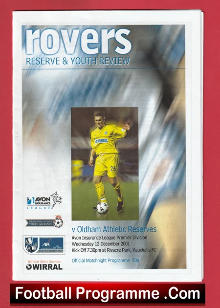Tranmere Rovers v Oldham Athletic 2001 - Reserves Match - Image 2