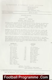 Aldershot v Aberdeen 1984 – Friendly Match – Single Sheet Alex Ferguson