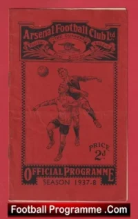 Arsenal v Blackpool 1937 – 1930’s Football Programmes
