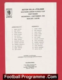 Aston Villa v Fulham 1993 – Southern Junior Floodlit Cup