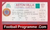 Aston Villa v Manchester United 1992 – Full Ticket 1st Premier League Champions