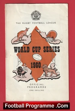 Australia v Great Britain 1960 - Rugby World Cup at Bradford - rugby programme