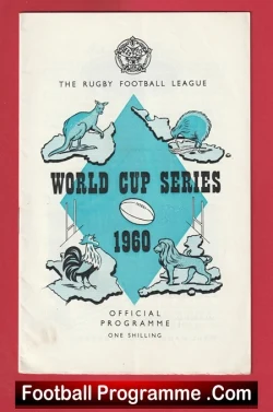 Australia v New Zealand 1960 - Rugby World Cup at Leeds - rugby programme