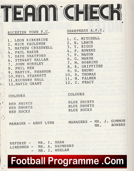 Bicester Town v Sharpness 1988 - Image 3