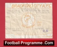 Bradford City v Manchester United 1982 – Match Ticket