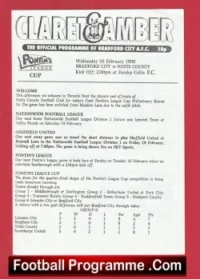 Bradford City v Notts County 1999 – Reserves Match