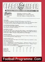 Bradford City v Notts County 1999 – Reserves Match
