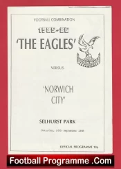 Crystal Palace v Norwich City 1985 – Reserves Match