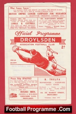 Droylsden v Guinness Exports 1965 - football programme