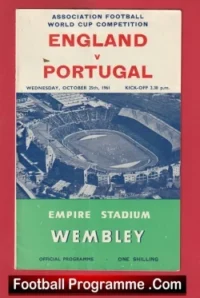 England v Portugal 1961 + Bobby Charlton + Eusebio