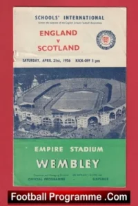 England v Scotland 1956 – Schoolboys + Song Sheet