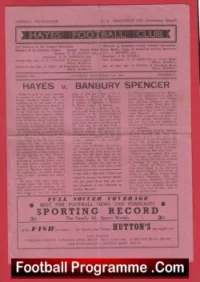 Hayes v Banbury Spencer 1949 – FA Cup Prelims