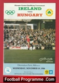 Ireland v Hungary 1986 – Olympic Games Qualifying Glenmalure Park