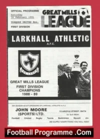 Larkhall Athletic v Torquay United 1991 – Reserves Match