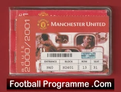 Manchester United Man Utd Season Ticket Book LMTB 2000 2001 - football memorabilia