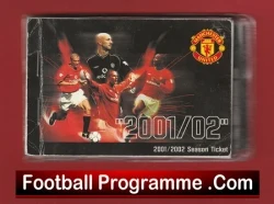 Manchester United Man Utd Season Ticket Book LMTB 2001 2002 - football memorabilia