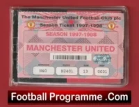Manchester United Man Utd Season Ticket BookLMTB 1997 1998