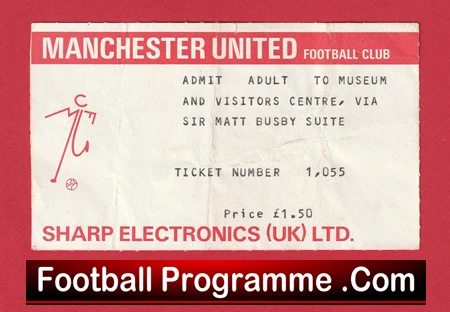 Manchester United Museum Visitors Centre Football Ticket 1980s - Image 2