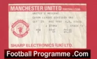 Manchester United v Arsenal 1985 – Match Ticket