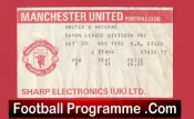 Manchester United v Arsenal 1985 – Match Ticket