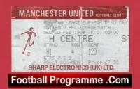 Manchester United v Bournemouth 1989 – Football Ticket FA Cup