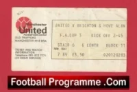 Manchester United v Brighton 1981 – Man Utd FA Cup Ticket