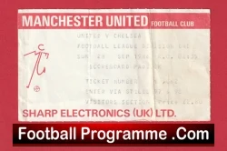 Manchester United v Chelsea 1986 - Football Ticket - football memorabilia